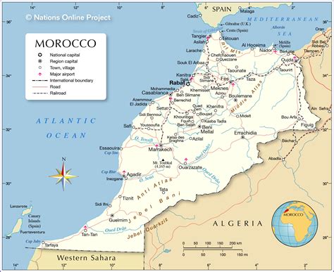 Morocco Map: A Complete Map of the Country of Morocco.